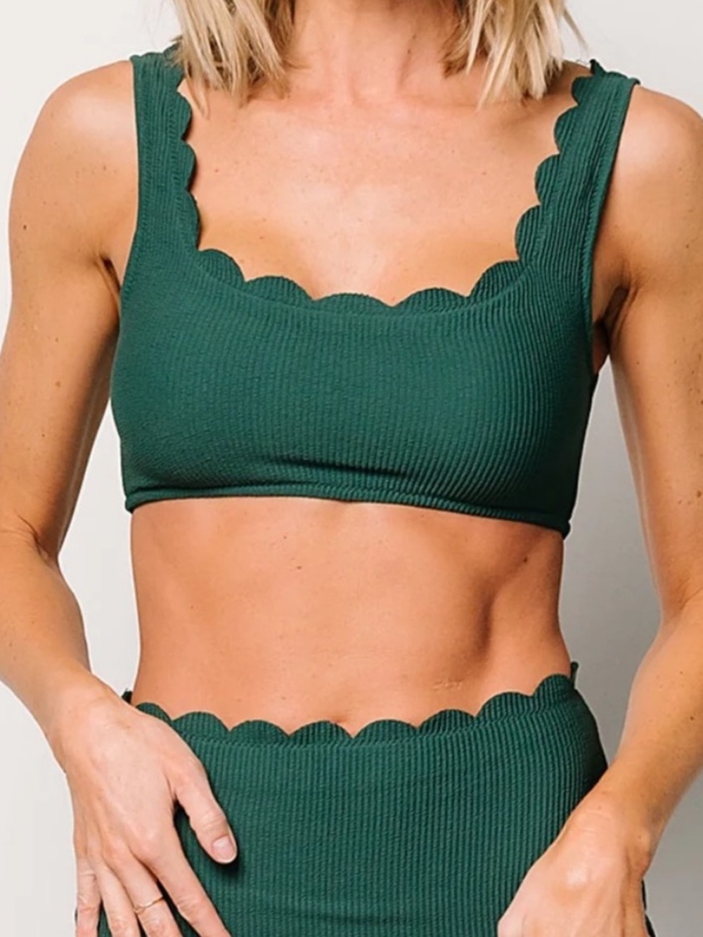 Baltic Born Honolulu Scalloped Bikini Green Size XL
